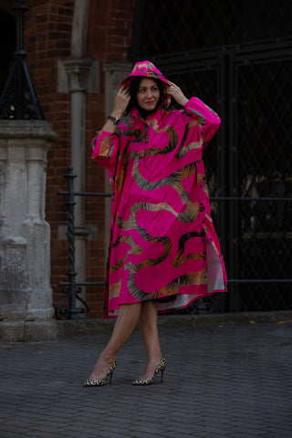 Fuchsia Women Poncho