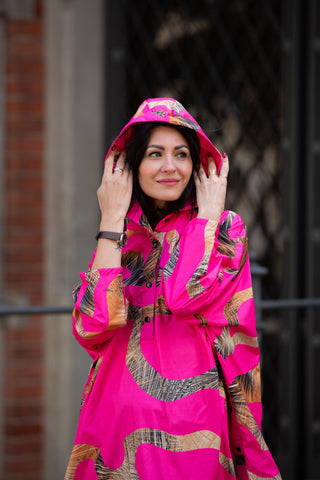 Fuchsia Women Poncho